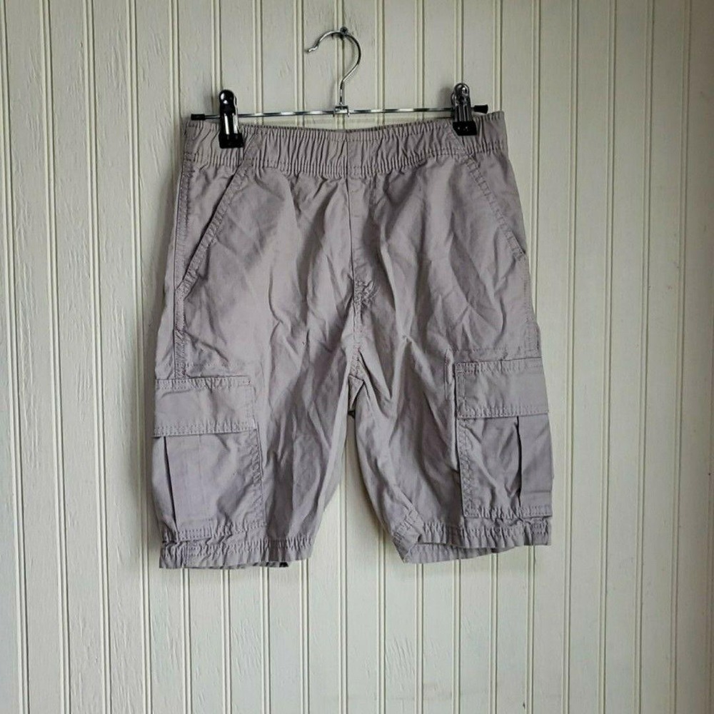 PLACE Cargo Shorts Boys 10 Beige Twill Elastic Waist Pockets Casual Summer